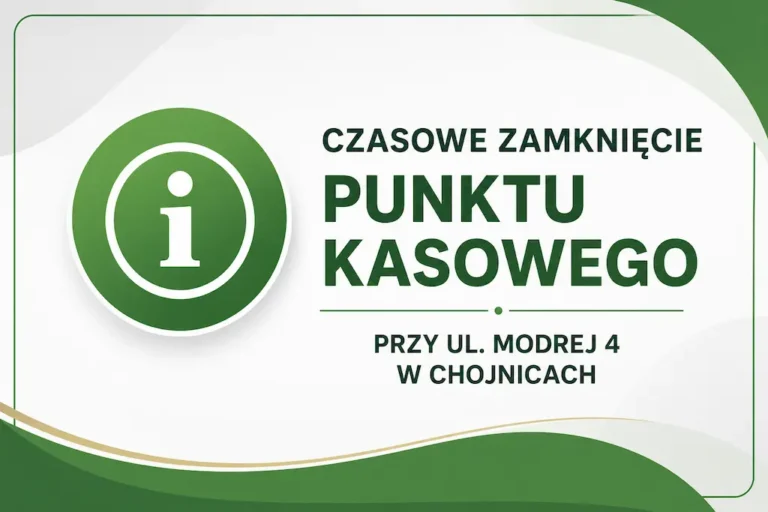 Baner zamknięty punkt kasowy